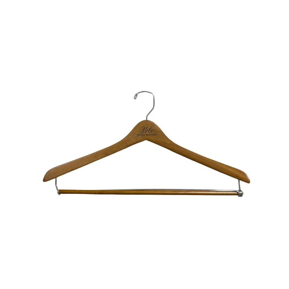 Brooks Brothers 346 Wooden Suit Hanger Pants Trousers 16.75